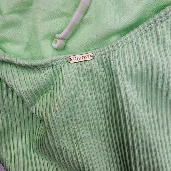 Hollister Womens‎ XS Green Checkered Cutout One-Piece Swimsuit - Picture 6 of 9